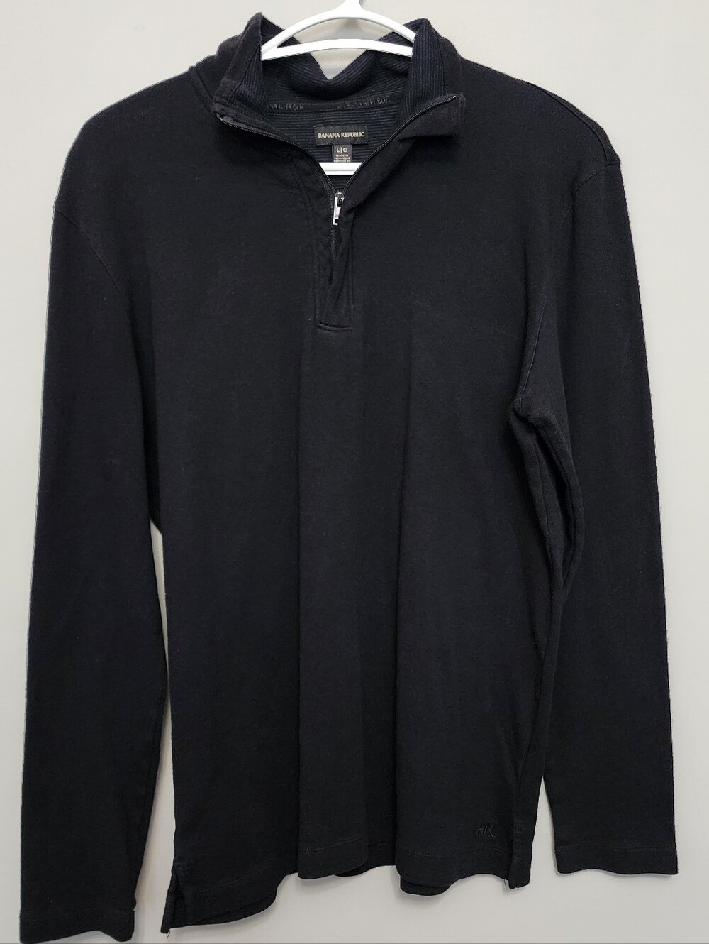 Banana Republic Men’s Black 1/4-Zip Pullover Sweater Size Large